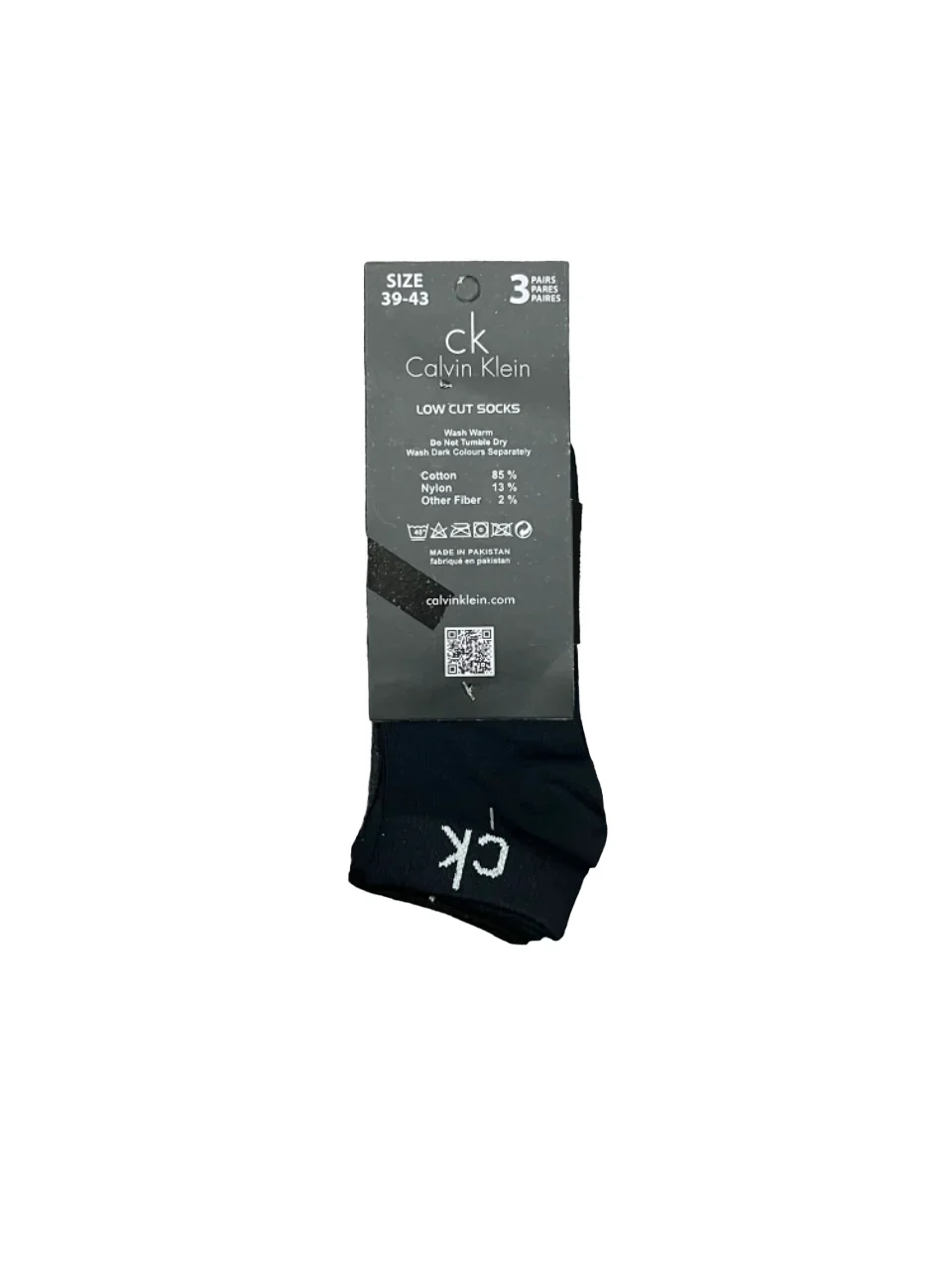 Branded CK  Cotton Ankle Socks (Pack Of 3 Pairs) - Image 3