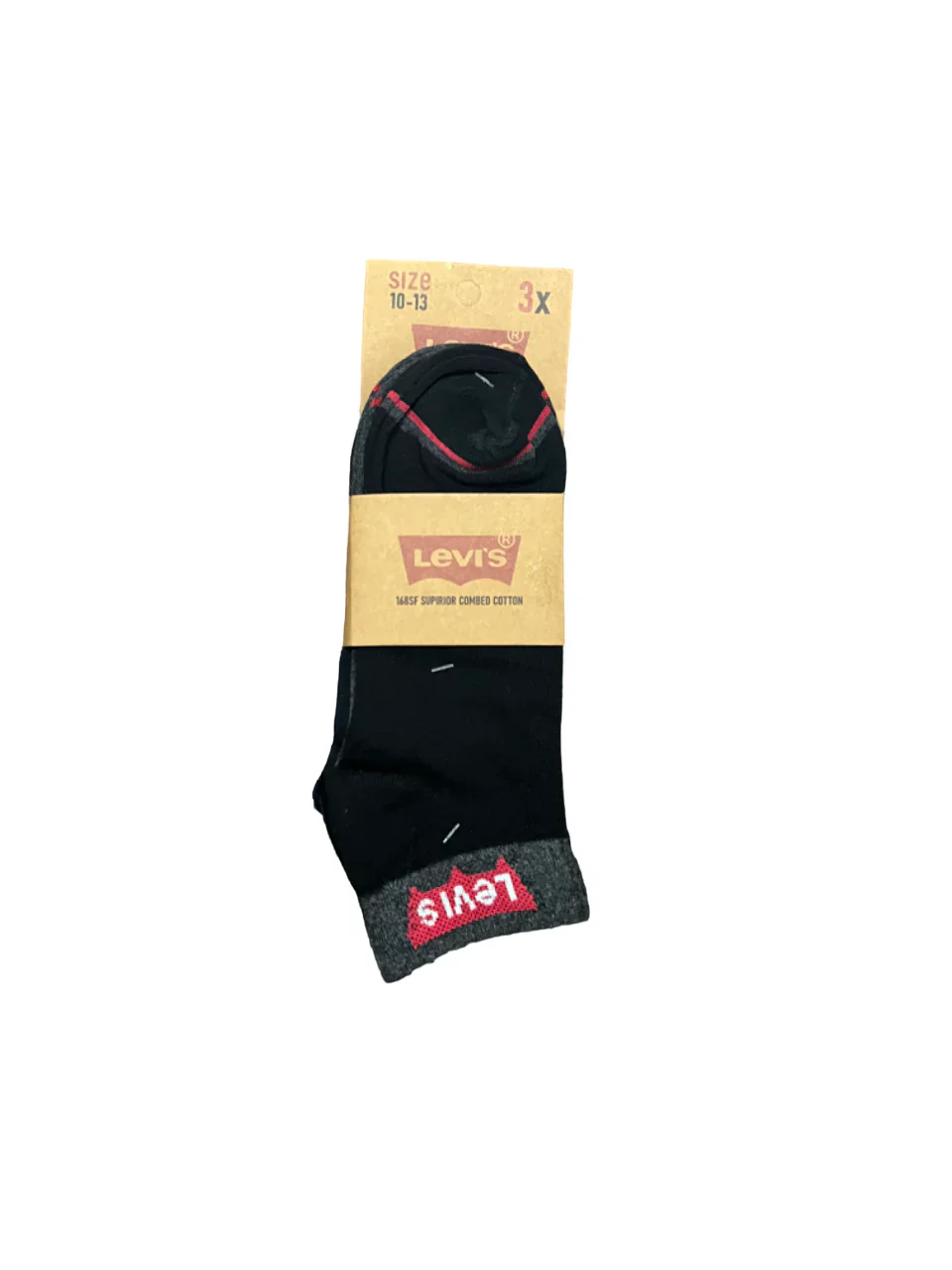 Branded Levi's  Cotton Ankle Socks (Pack Of 3 Pairs) - Image 5